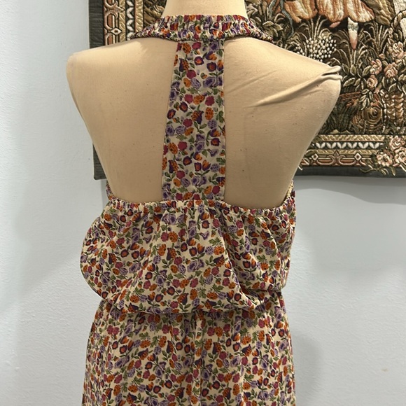 Jessica Simpson Boho Halter Top Floral Sun Dress. Size L - Picture 6 of 12